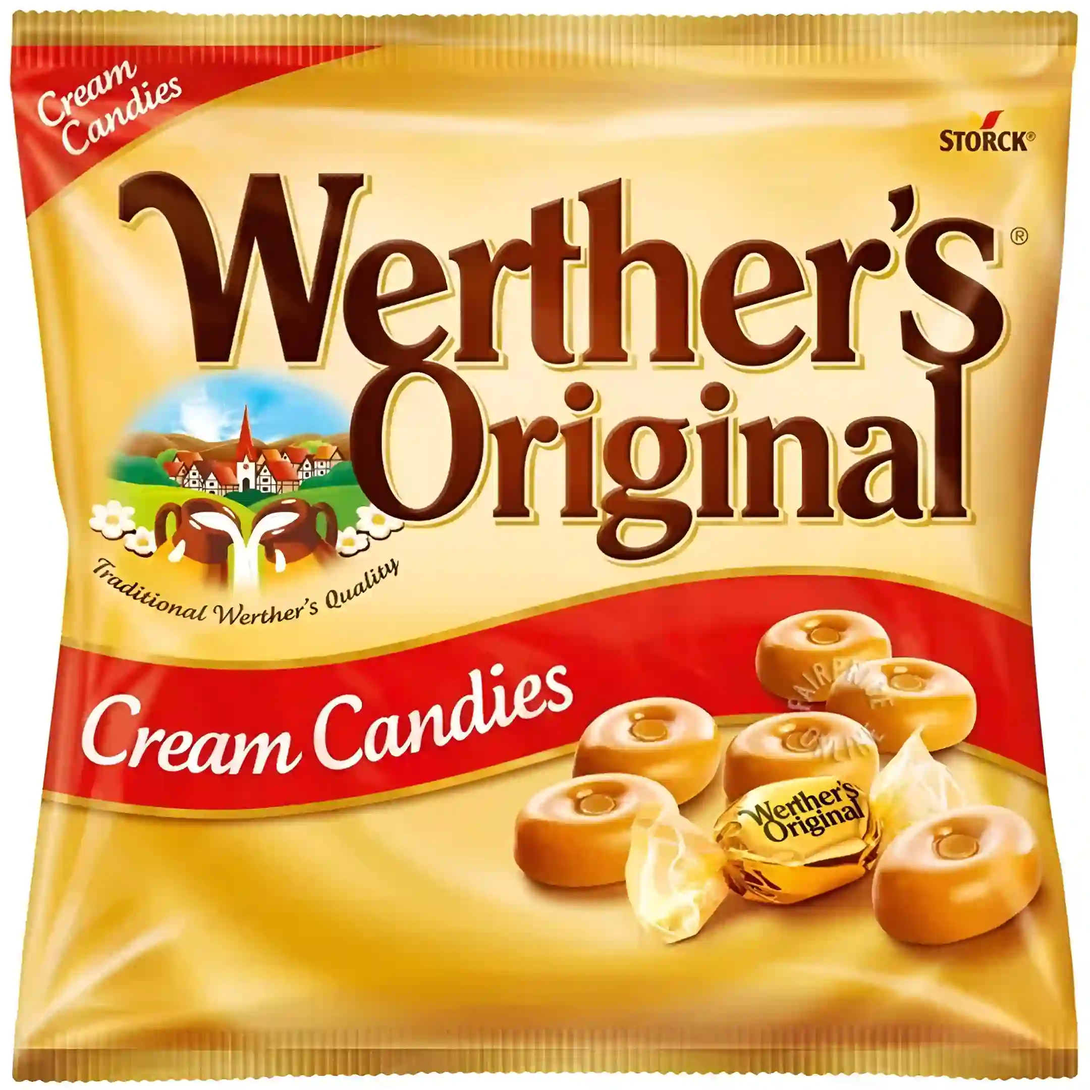 آبنبات وردرز اورجینال با مغز کرم کارامل Werther’s...