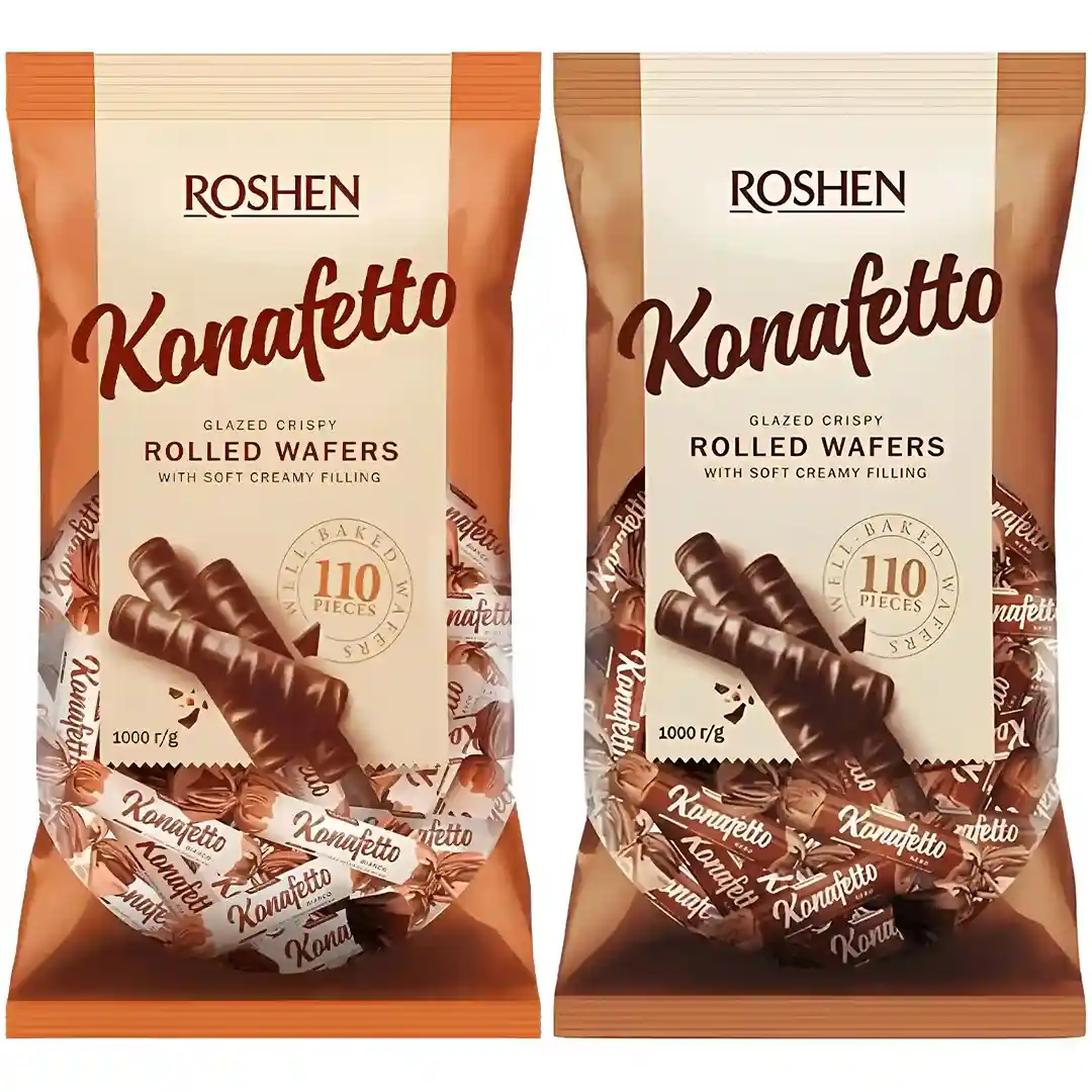 پک میکس ویفرهای رولی کانافتو روشن Roshen Konafetto...