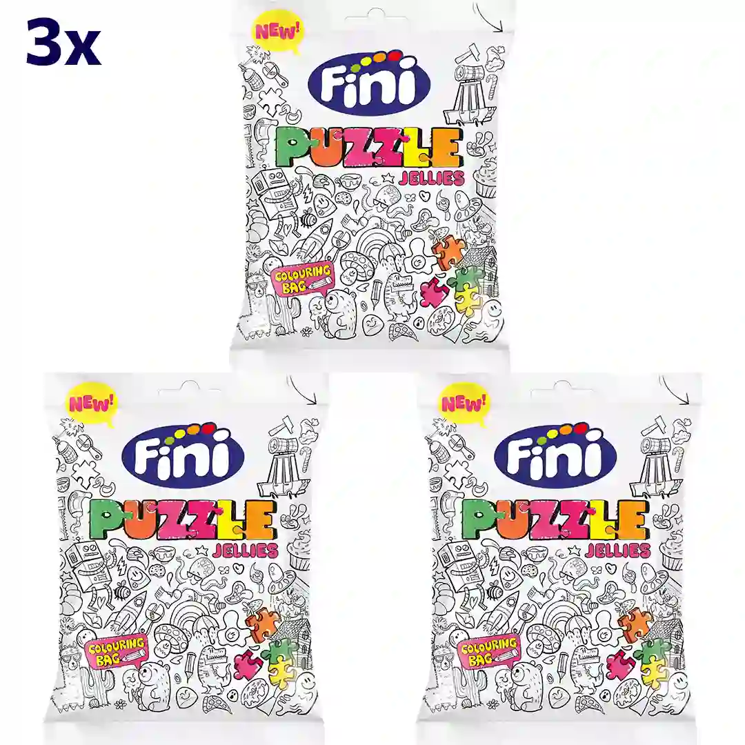 پاستیل های طرح پازل رنگی فینی Fini Puzzle Jellies وزن 90 گرم 3 عددی