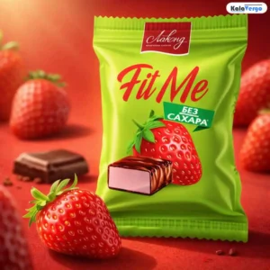 شکلات بدون شکر سوفله لاکوند Lakond FitMe با طعم توت فرنگی بسته 500 گرمی