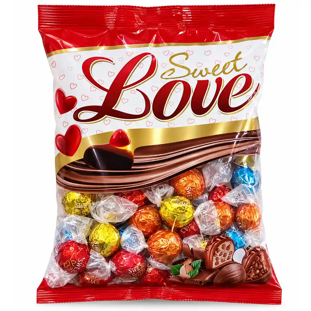 شکلات مغزدار شیرین لاو با کرم شکلات Sweet...